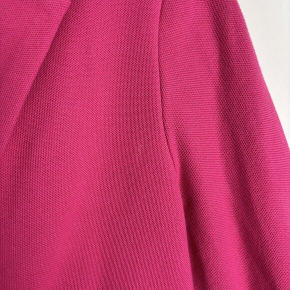 10 Hot Pink Long Sleeve Collared Lined Soft Stretch Pocket Button Cotton Blazer - Picture 2 of 11
